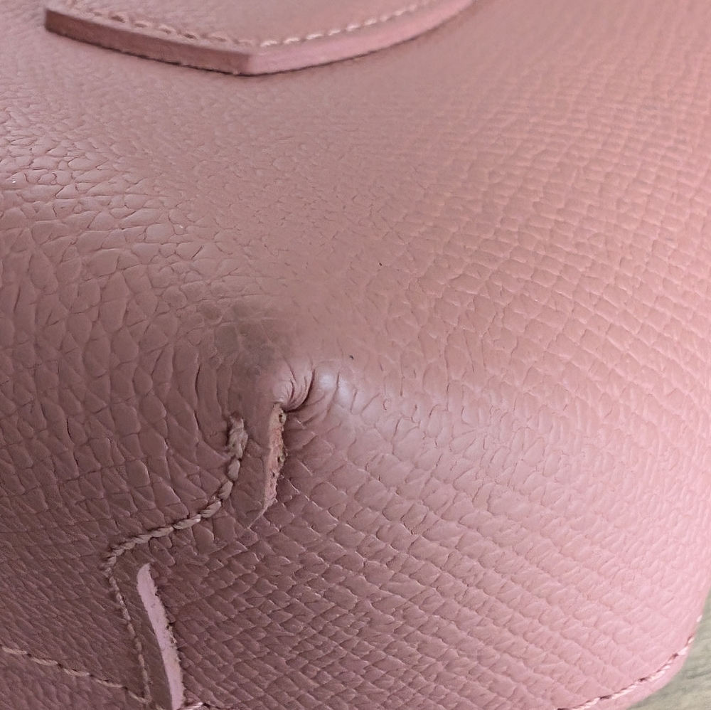 Longchamp - Roseau - Pink - Leather Handbag Tote Crossbody - Excellent Condition - Picture 10 of 11